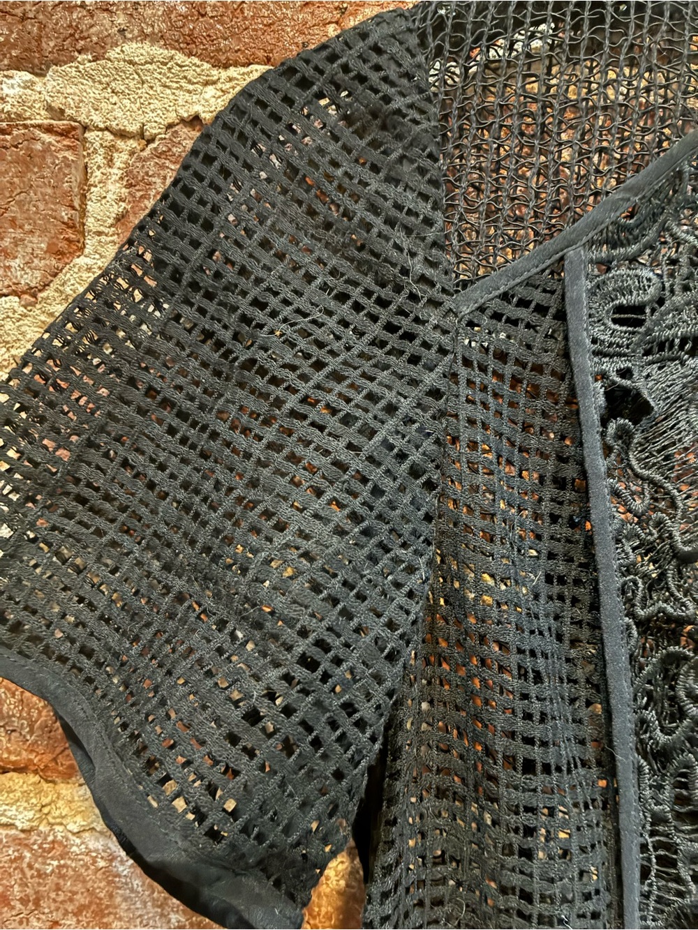 Rebecca Taylor Black Lace & Crochet Mini Dress - Picture 6 of 8